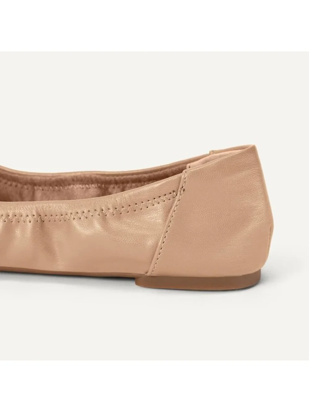 Amazon Essentials Women's Beige Synthetic Comfortable Slip On Casual Ballet Flat